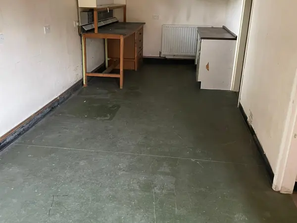 The same rooms emptied, floors clear