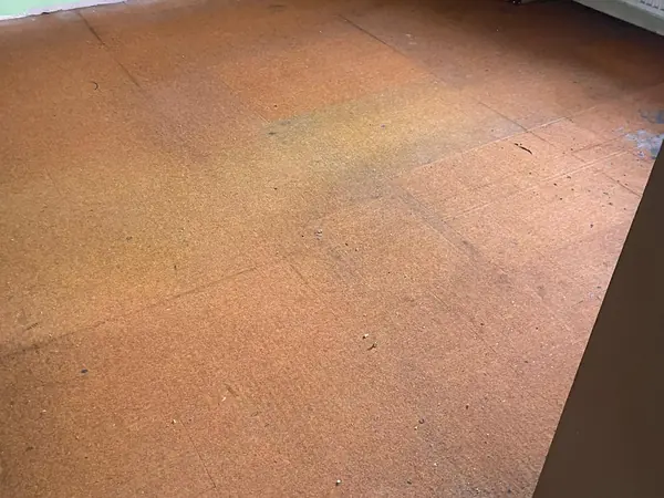 The same rooms emptied, floors clear