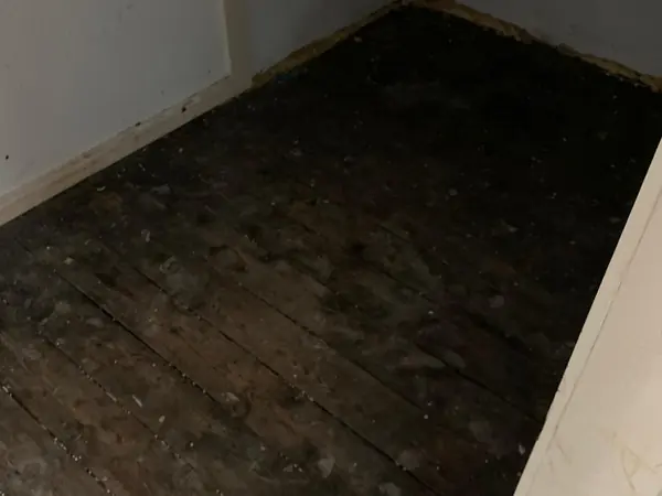 The same house emptied room by room