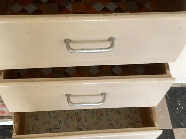 The same flat emptied and swept