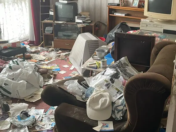 Hoarded flat before clearance