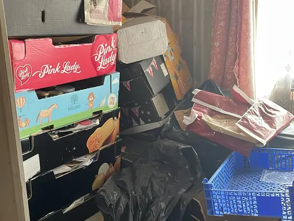 Hoarded flat before clearance