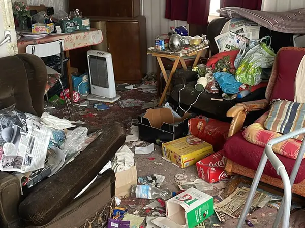 Hoarded flat before clearance