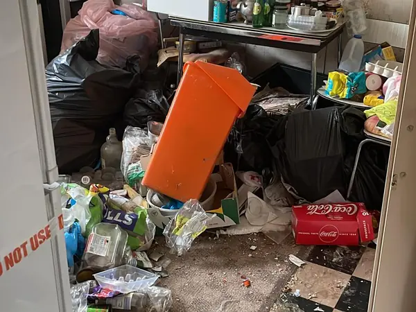 Hoarded flat before clearance
