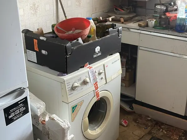 Hoarded flat before clearance
