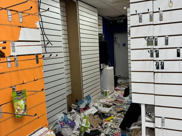 Shop fittings and stock before clearance