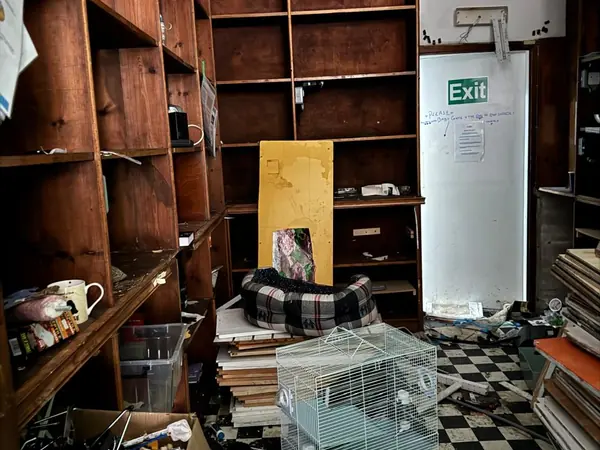 Shop fittings and stock before clearance