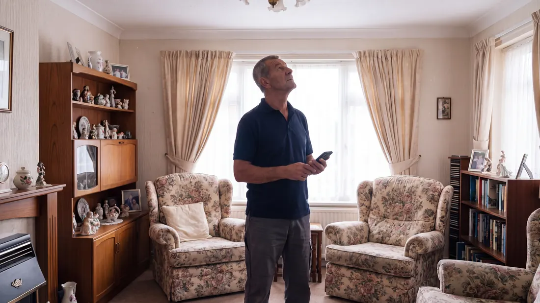One of our team walking a furnished room before giving a price